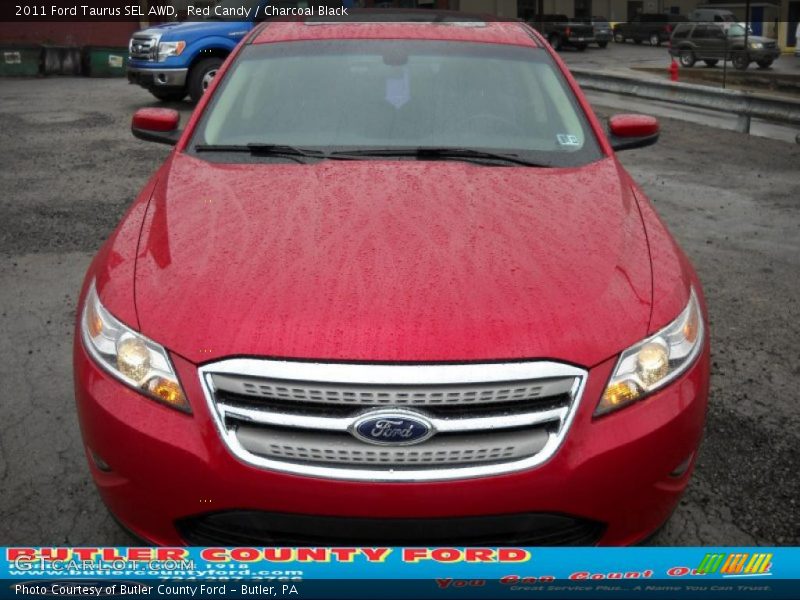 Red Candy / Charcoal Black 2011 Ford Taurus SEL AWD