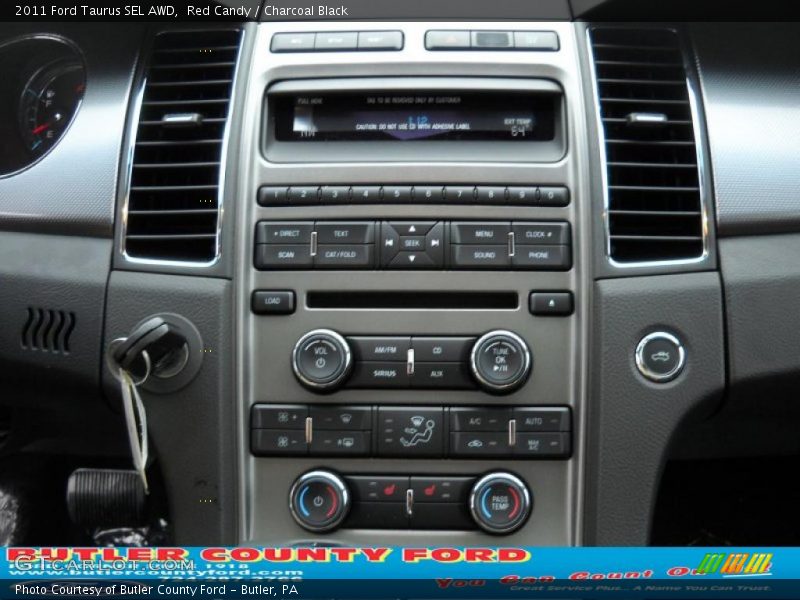 Red Candy / Charcoal Black 2011 Ford Taurus SEL AWD