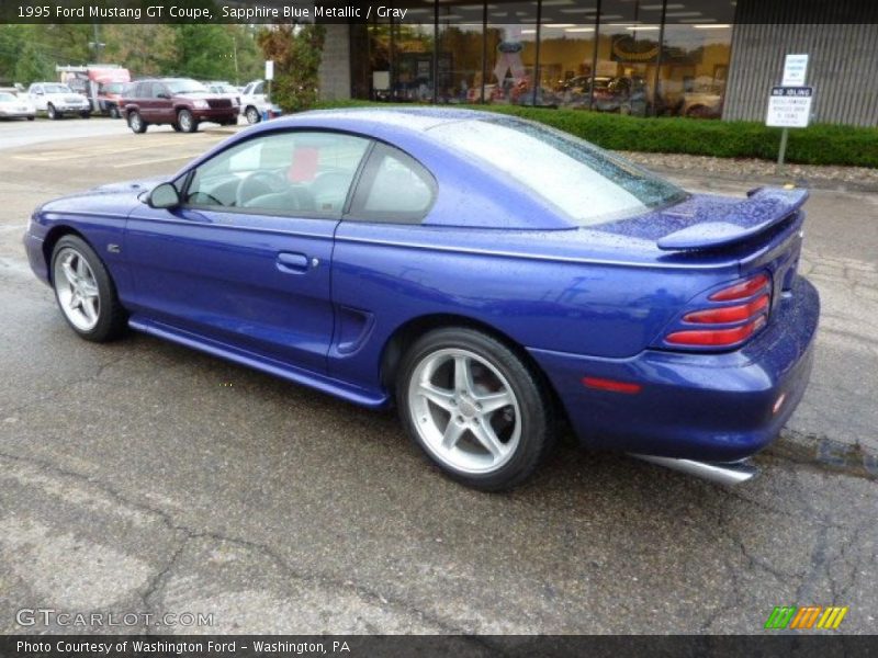 Sapphire Blue Metallic / Gray 1995 Ford Mustang GT Coupe