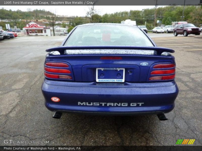 Sapphire Blue Metallic / Gray 1995 Ford Mustang GT Coupe