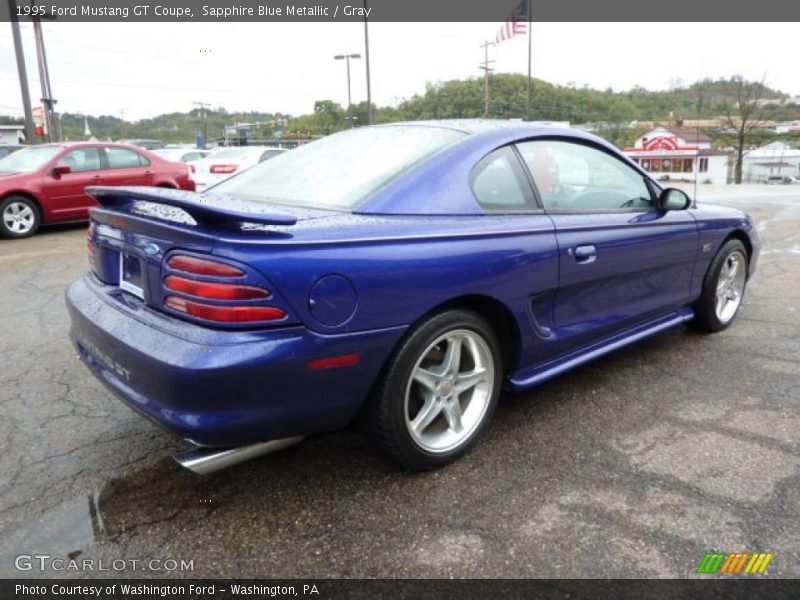 Sapphire Blue Metallic / Gray 1995 Ford Mustang GT Coupe