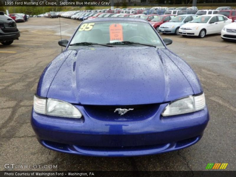 Sapphire Blue Metallic / Gray 1995 Ford Mustang GT Coupe