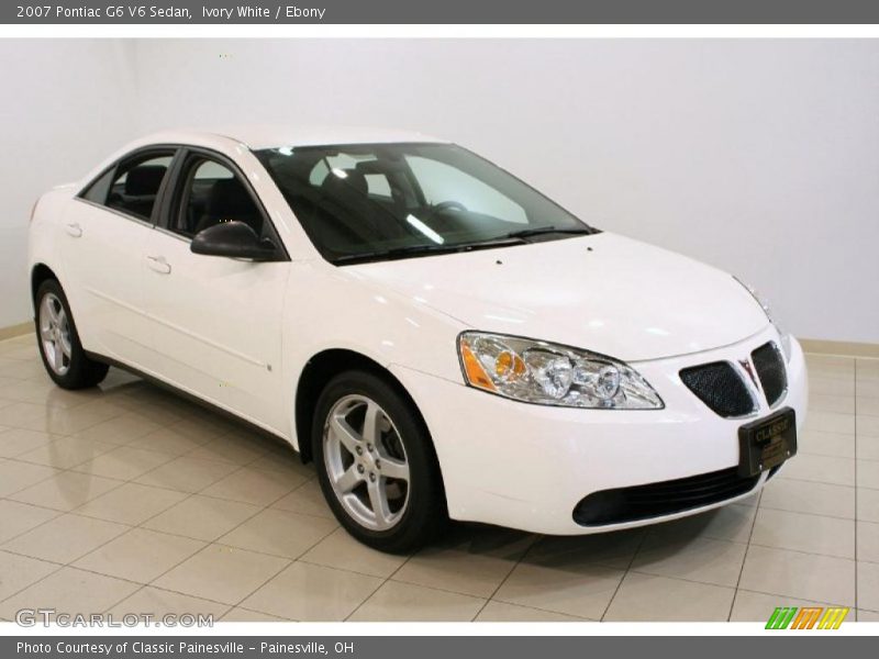 Ivory White / Ebony 2007 Pontiac G6 V6 Sedan