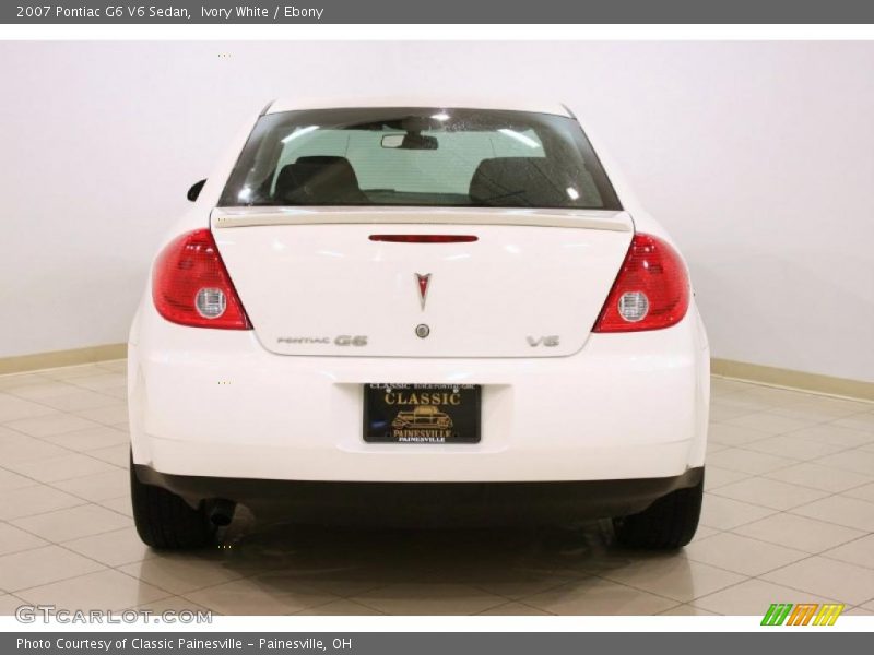 Ivory White / Ebony 2007 Pontiac G6 V6 Sedan