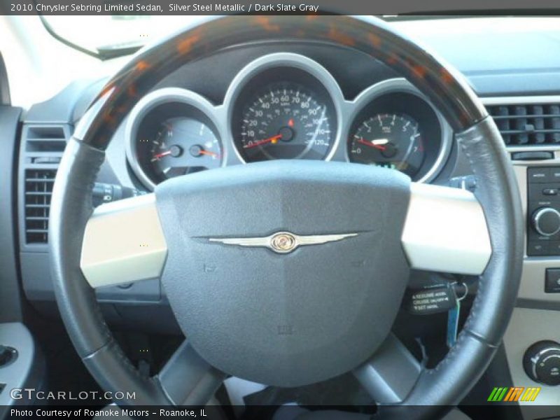 Silver Steel Metallic / Dark Slate Gray 2010 Chrysler Sebring Limited Sedan