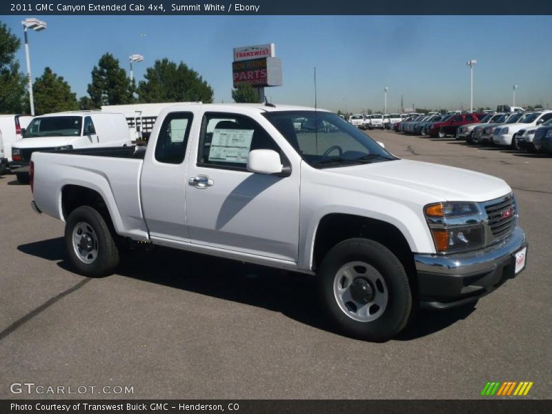 Summit White / Ebony 2011 GMC Canyon Extended Cab 4x4