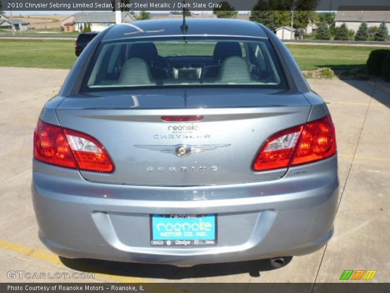 Silver Steel Metallic / Dark Slate Gray 2010 Chrysler Sebring Limited Sedan