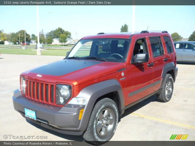 Sunburst Orange Pearl / Dark Slate Gray 2010 Jeep Liberty Renegade 4x4