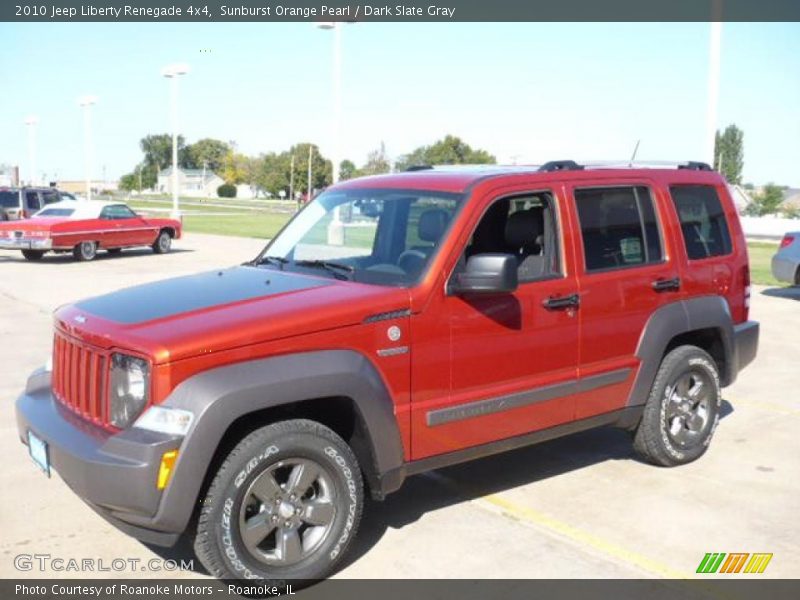 Sunburst Orange Pearl / Dark Slate Gray 2010 Jeep Liberty Renegade 4x4