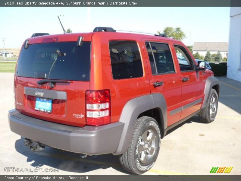 Sunburst Orange Pearl / Dark Slate Gray 2010 Jeep Liberty Renegade 4x4