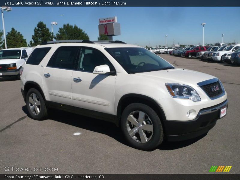 White Diamond Tintcoat / Light Titanium 2011 GMC Acadia SLT AWD