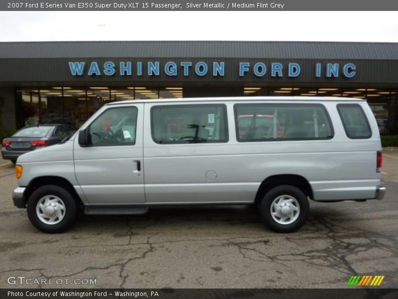 Silver Metallic / Medium Flint Grey 2007 Ford E Series Van E350 Super Duty XLT 15 Passenger