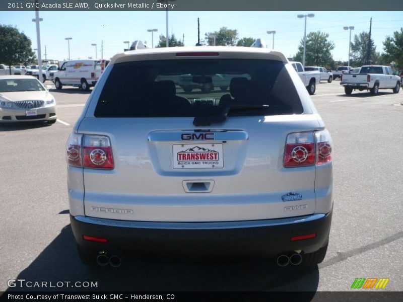 Quicksilver Metallic / Ebony 2011 GMC Acadia SLE AWD