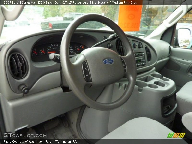 Silver Metallic / Medium Flint Grey 2007 Ford E Series Van E350 Super Duty XLT 15 Passenger