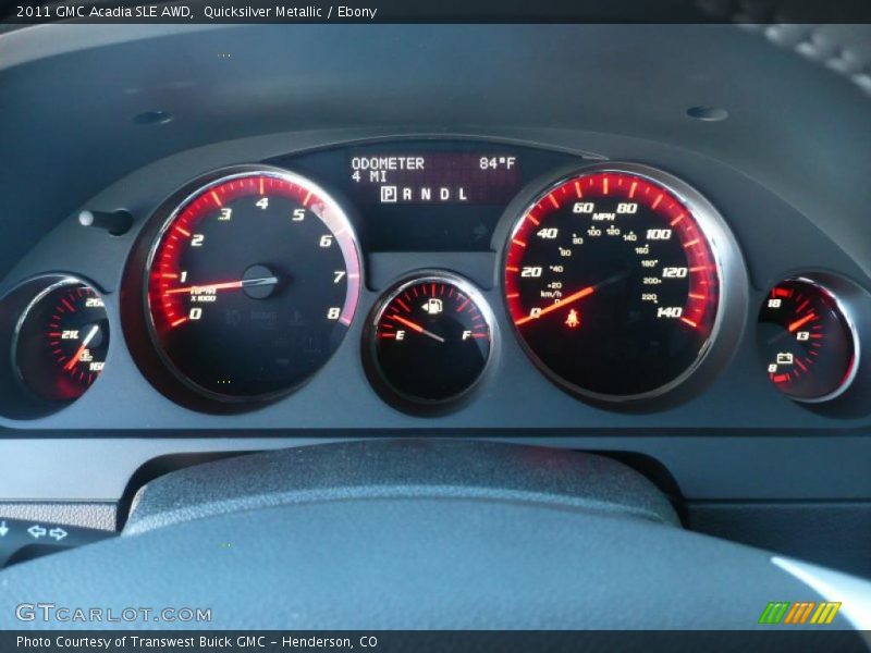 Quicksilver Metallic / Ebony 2011 GMC Acadia SLE AWD