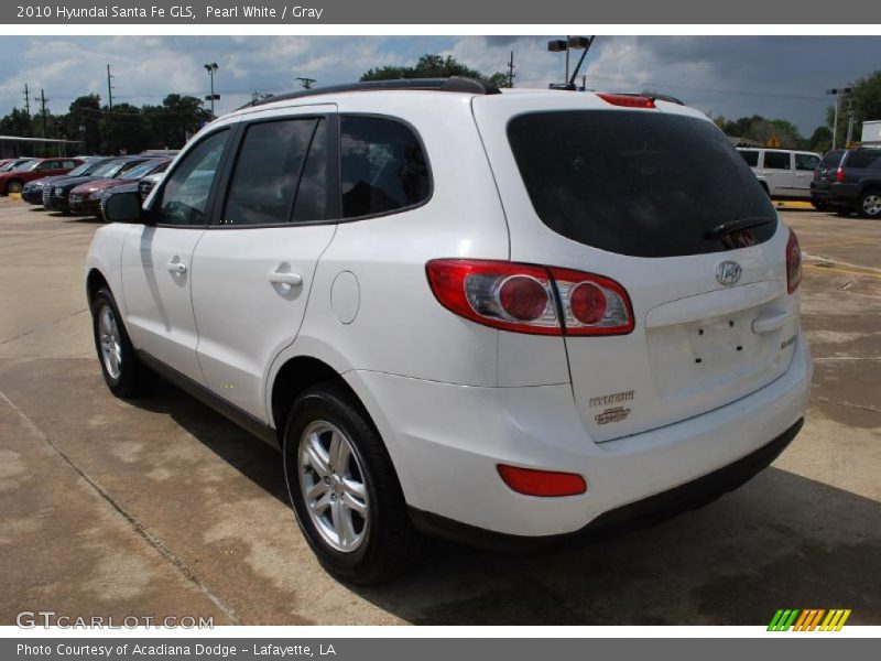 Pearl White / Gray 2010 Hyundai Santa Fe GLS