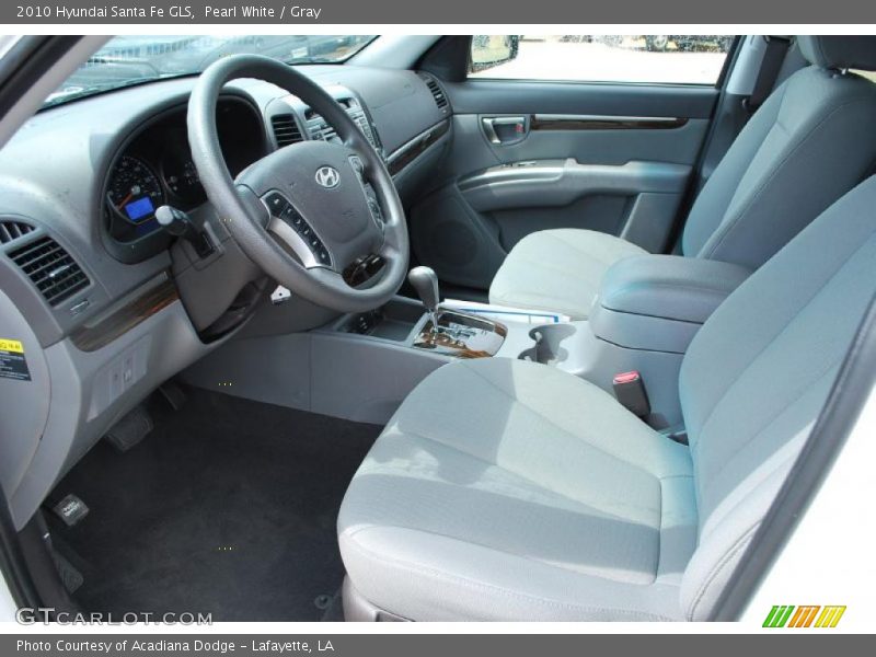 Pearl White / Gray 2010 Hyundai Santa Fe GLS