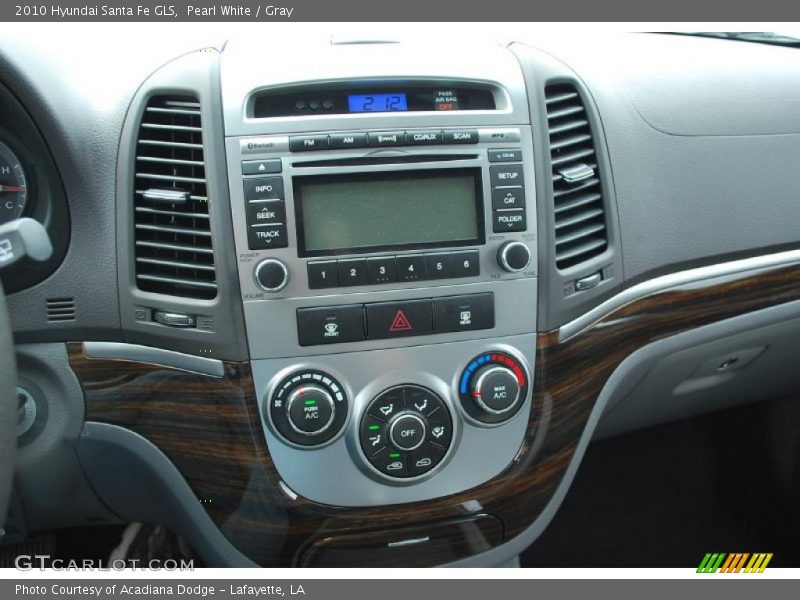 Pearl White / Gray 2010 Hyundai Santa Fe GLS