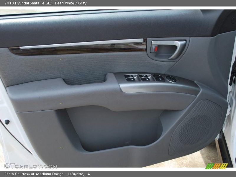 Pearl White / Gray 2010 Hyundai Santa Fe GLS
