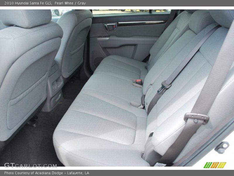 Pearl White / Gray 2010 Hyundai Santa Fe GLS