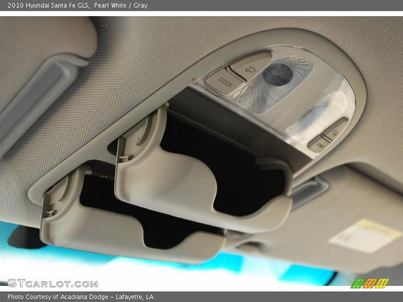 Pearl White / Gray 2010 Hyundai Santa Fe GLS