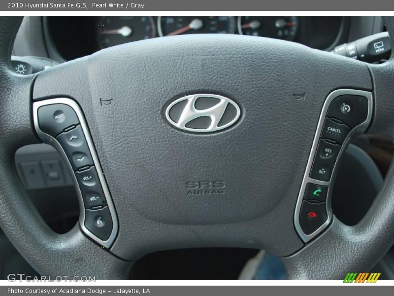 Pearl White / Gray 2010 Hyundai Santa Fe GLS