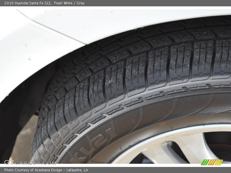 Pearl White / Gray 2010 Hyundai Santa Fe GLS