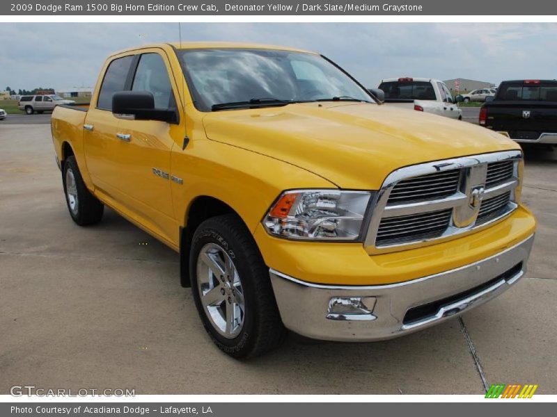 Detonator Yellow / Dark Slate/Medium Graystone 2009 Dodge Ram 1500 Big Horn Edition Crew Cab