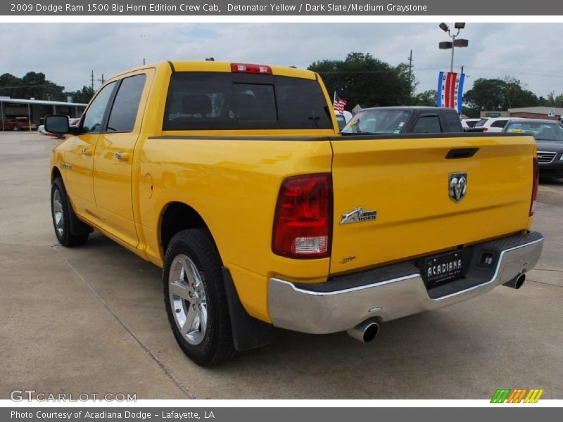 Detonator Yellow / Dark Slate/Medium Graystone 2009 Dodge Ram 1500 Big Horn Edition Crew Cab