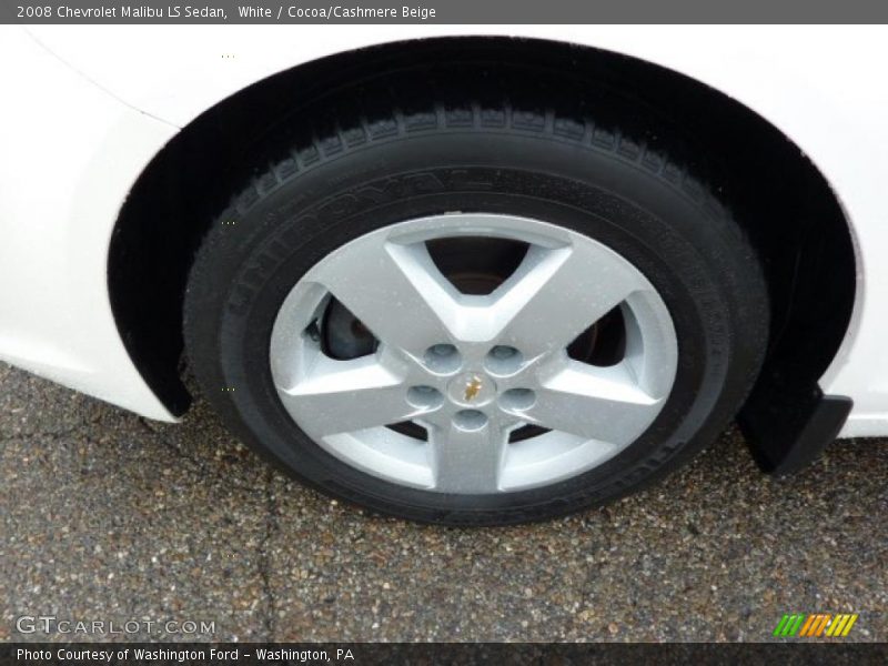White / Cocoa/Cashmere Beige 2008 Chevrolet Malibu LS Sedan