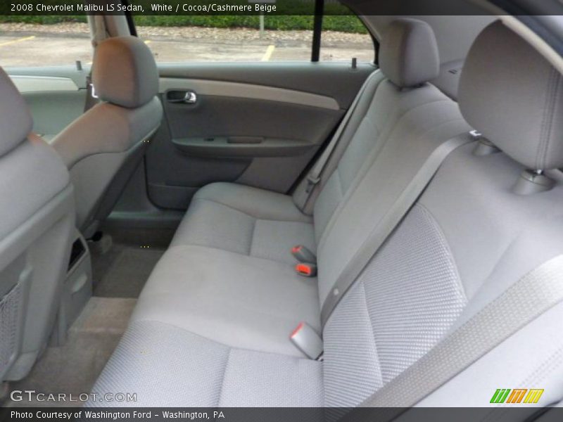 White / Cocoa/Cashmere Beige 2008 Chevrolet Malibu LS Sedan