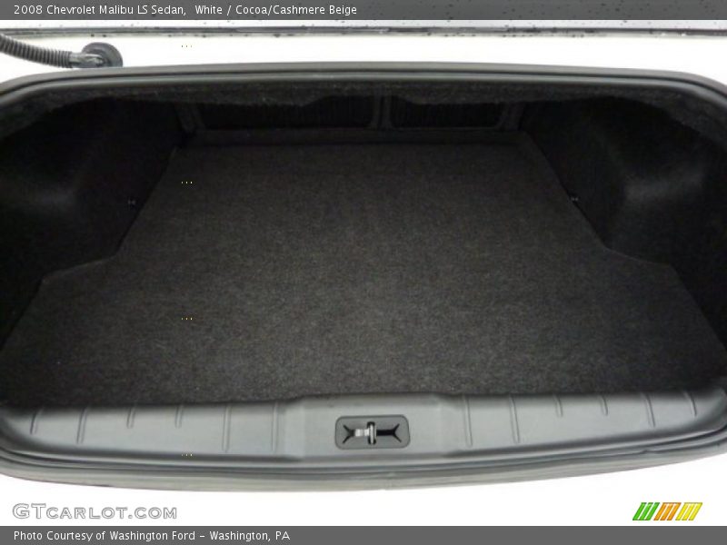 White / Cocoa/Cashmere Beige 2008 Chevrolet Malibu LS Sedan
