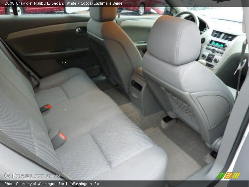 White / Cocoa/Cashmere Beige 2008 Chevrolet Malibu LS Sedan