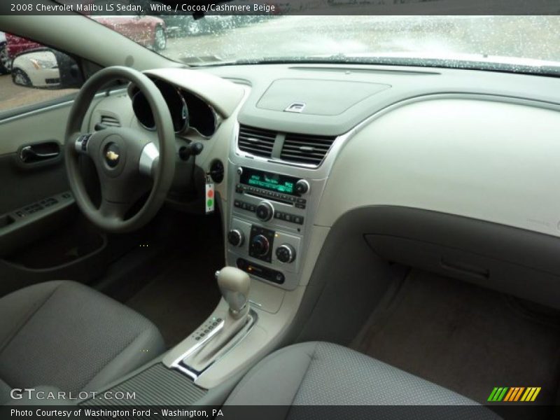 White / Cocoa/Cashmere Beige 2008 Chevrolet Malibu LS Sedan