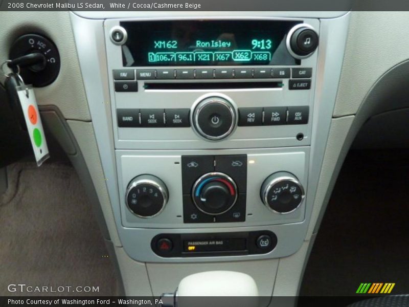 White / Cocoa/Cashmere Beige 2008 Chevrolet Malibu LS Sedan