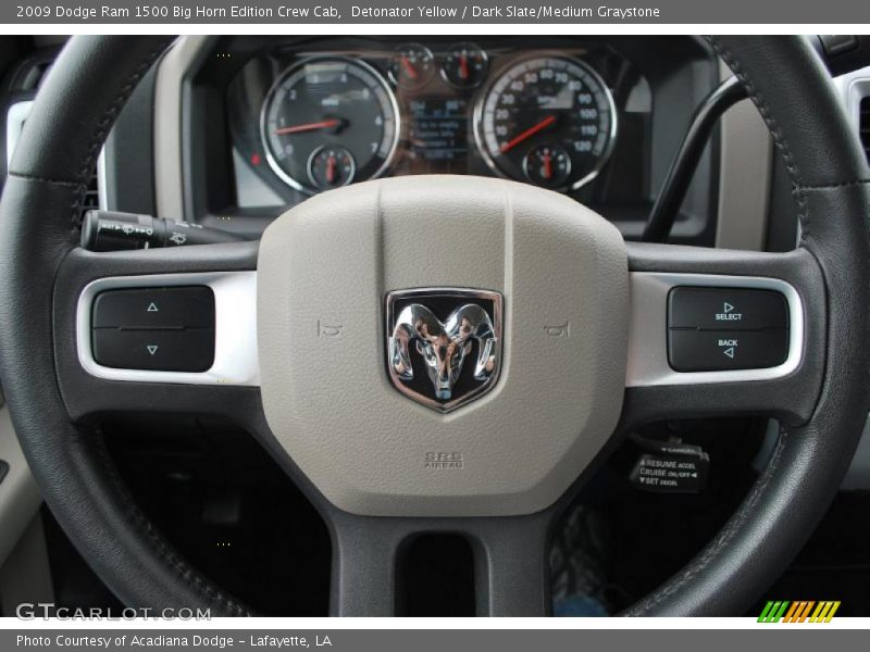 Detonator Yellow / Dark Slate/Medium Graystone 2009 Dodge Ram 1500 Big Horn Edition Crew Cab