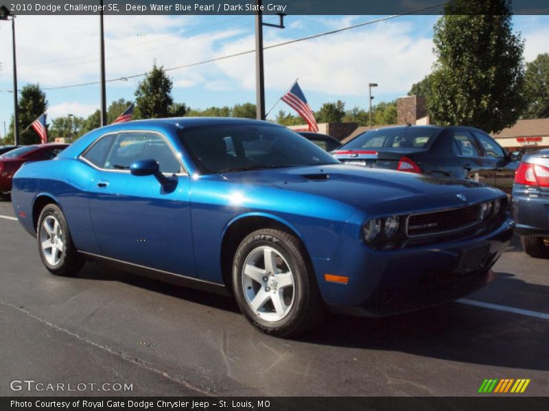 Deep Water Blue Pearl / Dark Slate Gray 2010 Dodge Challenger SE