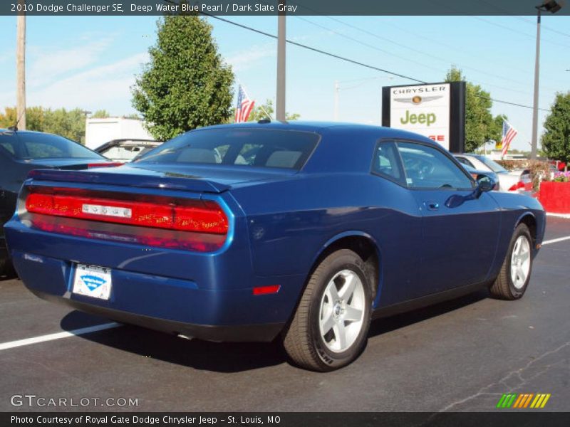 Deep Water Blue Pearl / Dark Slate Gray 2010 Dodge Challenger SE