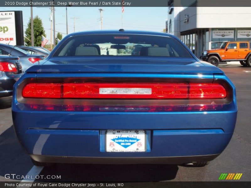 Deep Water Blue Pearl / Dark Slate Gray 2010 Dodge Challenger SE