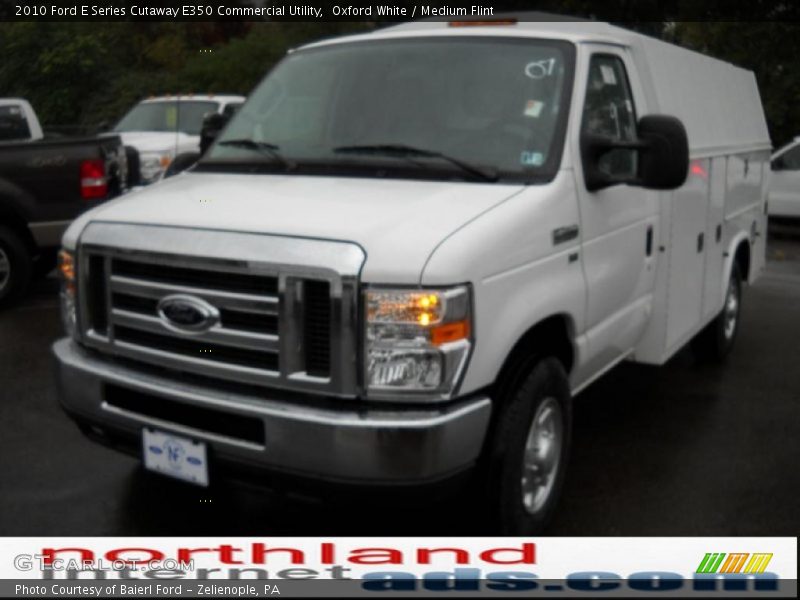 Oxford White / Medium Flint 2010 Ford E Series Cutaway E350 Commercial Utility