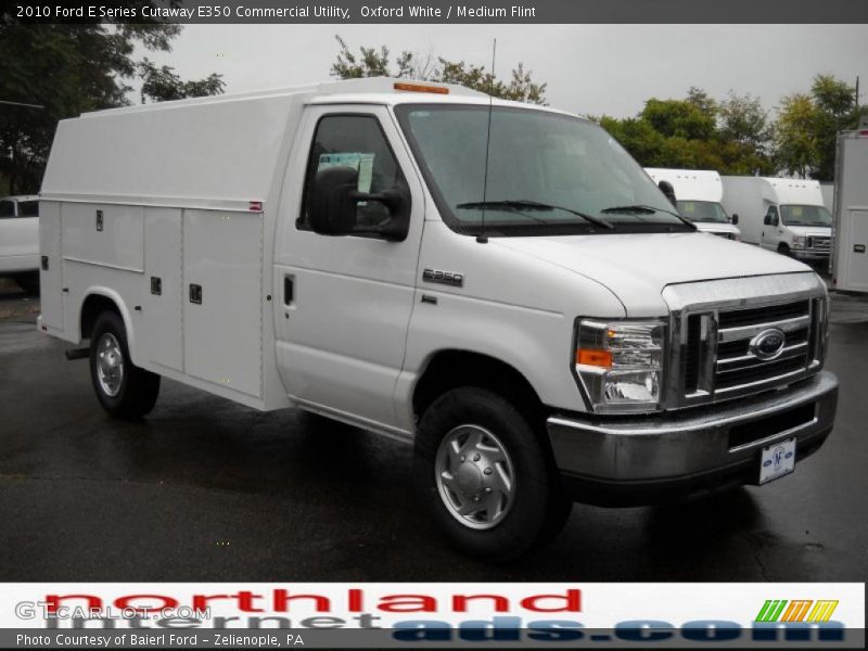 Oxford White / Medium Flint 2010 Ford E Series Cutaway E350 Commercial Utility