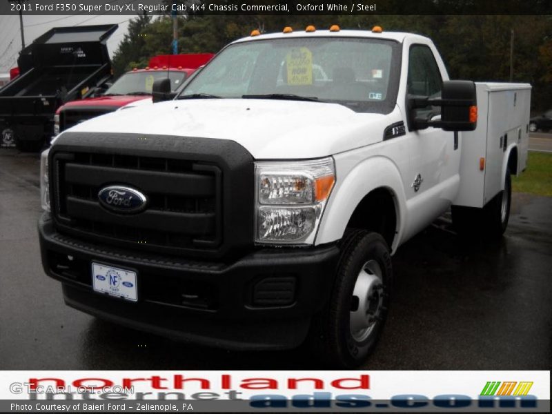 Oxford White / Steel 2011 Ford F350 Super Duty XL Regular Cab 4x4 Chassis Commercial