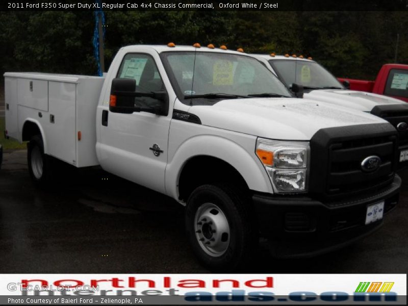 Oxford White / Steel 2011 Ford F350 Super Duty XL Regular Cab 4x4 Chassis Commercial