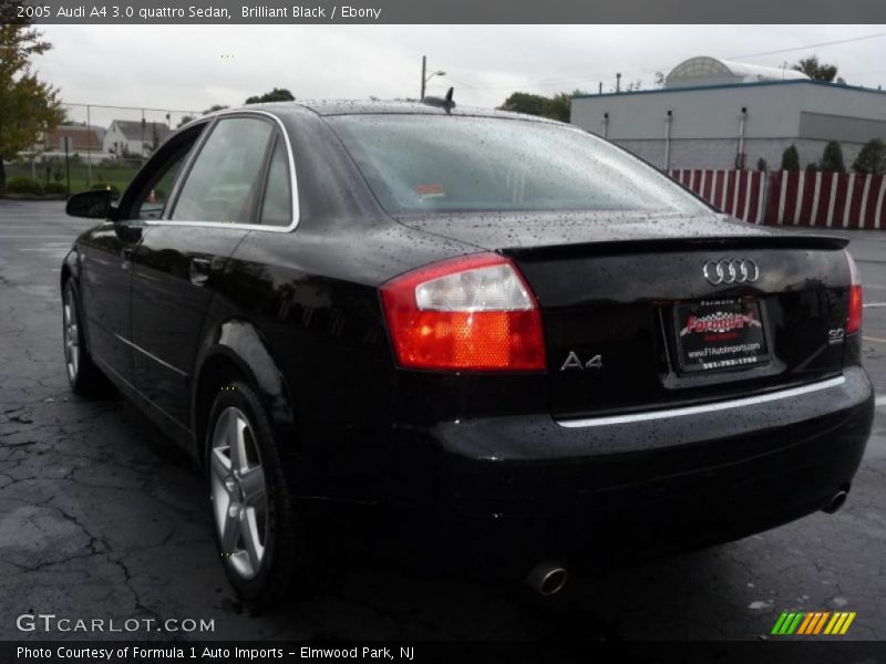 Brilliant Black / Ebony 2005 Audi A4 3.0 quattro Sedan