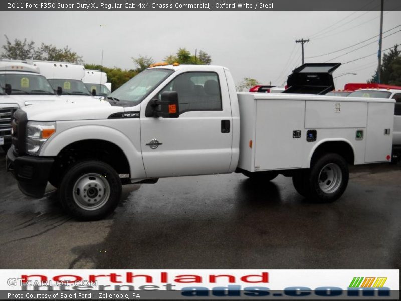 Oxford White / Steel 2011 Ford F350 Super Duty XL Regular Cab 4x4 Chassis Commercial