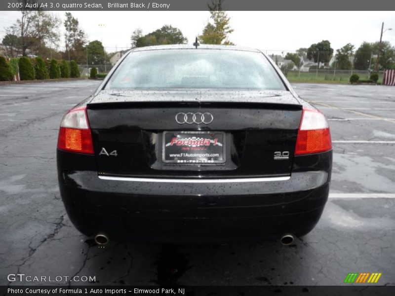 Brilliant Black / Ebony 2005 Audi A4 3.0 quattro Sedan
