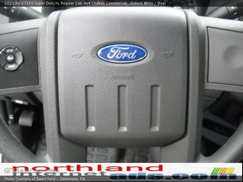 Oxford White / Steel 2011 Ford F350 Super Duty XL Regular Cab 4x4 Chassis Commercial