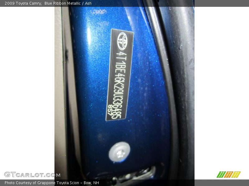Blue Ribbon Metallic / Ash 2009 Toyota Camry