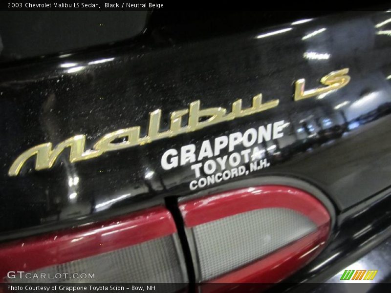 Black / Neutral Beige 2003 Chevrolet Malibu LS Sedan