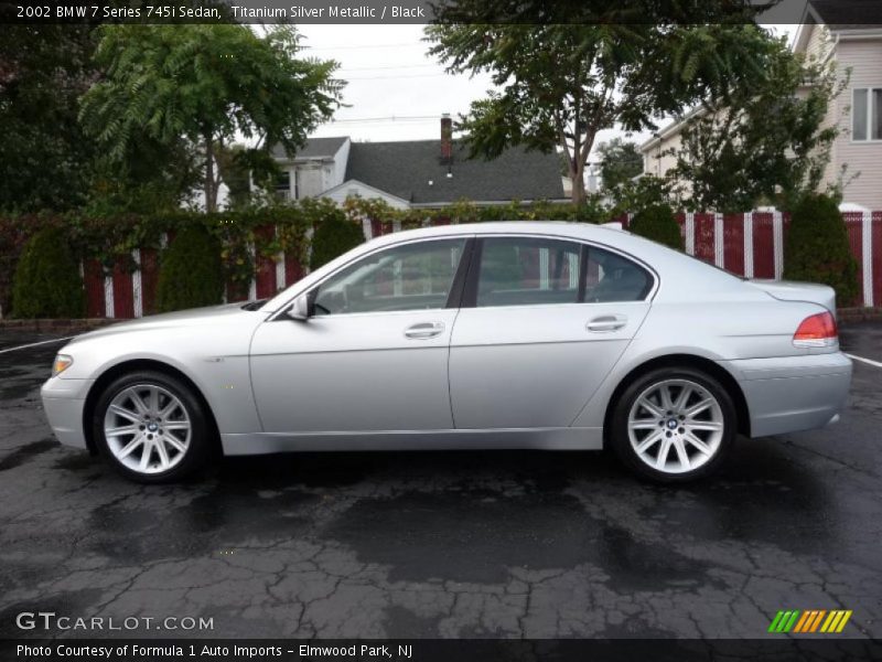 Titanium Silver Metallic / Black 2002 BMW 7 Series 745i Sedan